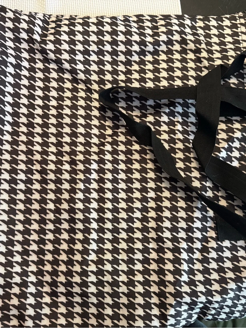 Black & White Houndstooth Travel/Duffel Bag